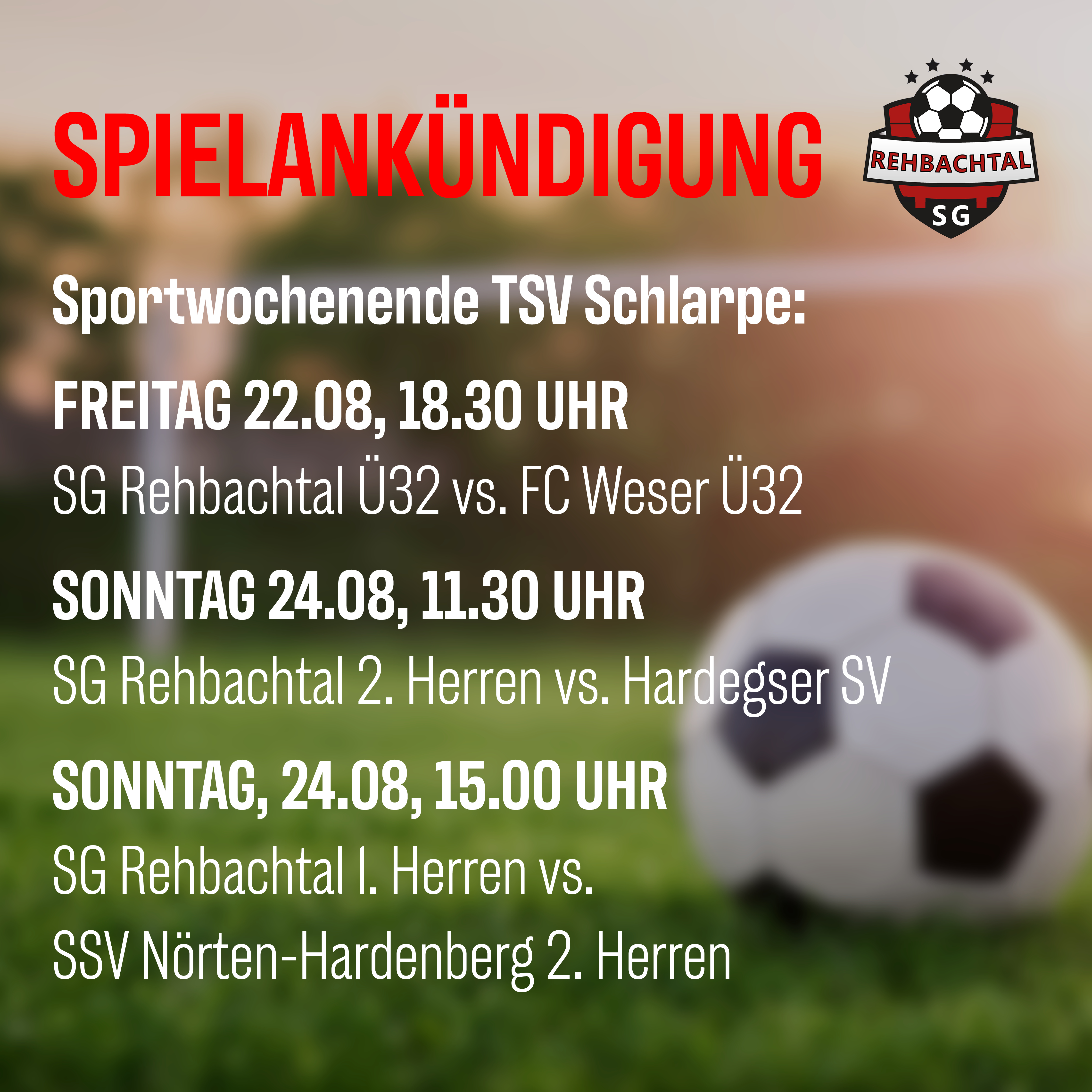 2025 08 22 Spielankundigung